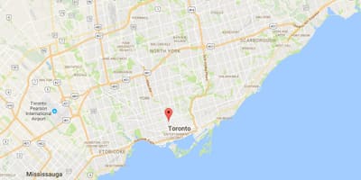 Mapa Харборд dzielnicy Toronto