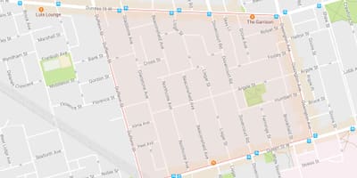 Mapa Beaconsfield wsi dzielnicy Toronto