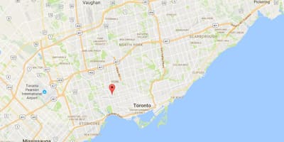 Mapę wieś Carlton dzielnica Toronto