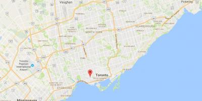 Mapa Beaconsfield dzielnicy Toronto