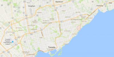 Mapa dzielnicy Scarborough Toronto