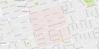 Mapę wieś tacie dzielnicy Toronto
