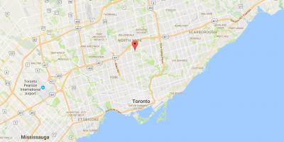 Mapa wodospad хоггс Hollow dzielnica Toronto