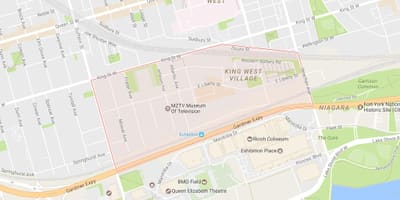 Mapa wolności wsi dzielnicy Toronto