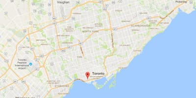 Mapa Liberty dzielnicy Toronto