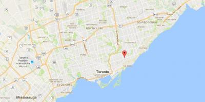 Karty Wschodniej Danforth dzielnica Toronto