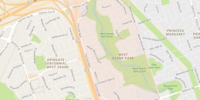 Mapa West Dean Park, Toronto