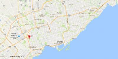 Mapa Zachodniego Dean dzielnicy Toronto