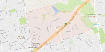 Mapa zbroje wysokości okolicy Toronto