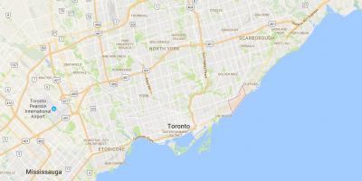 Mapa brzozy urwiska dzielnica Toronto