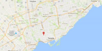 Mapa Дувркорт dzielnicy Toronto