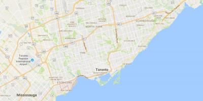 Mapa Мимико dzielnica Toronto