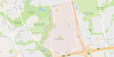 Mapa Пельмо Park – Humberlea dzielnicy Toronto