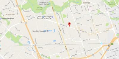 Mapa Рексдэйле bulwarze Toronto