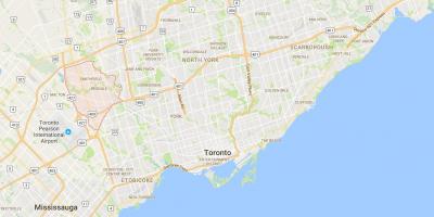 Mapa Рексдэйле dzielnica Toronto