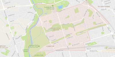 Mapa Рокклифф–Smith dzielnicy Toronto