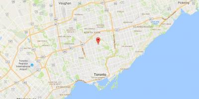 Mapa Уонлесс dzielnicy Toronto